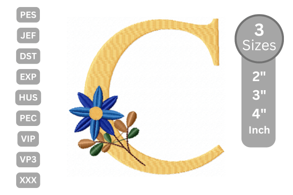 Botanical Flower Letter C: Seasonal Design Review