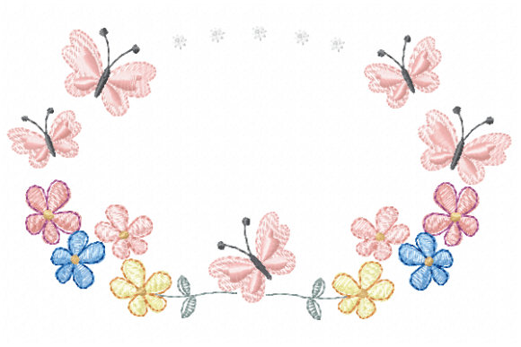 Frame Flower and Butterfly: A Designer’s Stitch Test